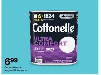 Target Cottonelle 6-pk. mega roll toilet paper offer
