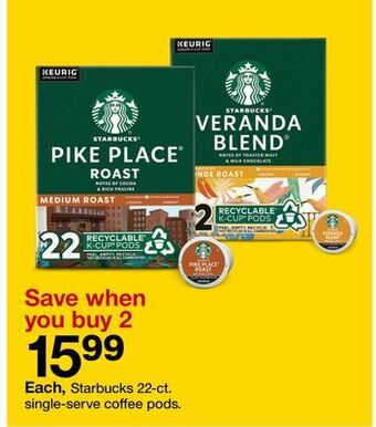 Target Starbucks 22-ct. single-serve coffee pods offer