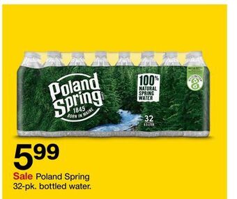 Target Poland spring 32-pk. bottled water offer