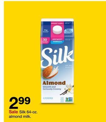 Target Silk 64-oz. almond milk offer