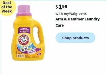 Walgreens Arm & Hammer Laundry Care offer