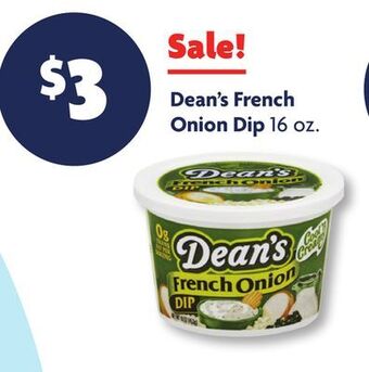 Family Dollar Dean's french onion dip offer