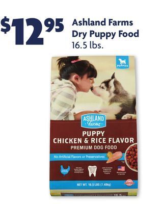 Family Dollar Ashland farms dry puppy food offer