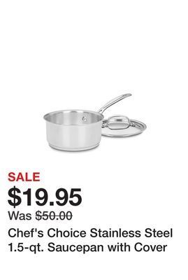 Belk Chef's choice stainless steel 1.5-qt. saucepan with cover offer