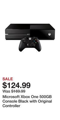 Game Stop Microsoft xbox one 500gb console black with original controller offer