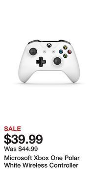 Game Stop Microsoft xbox one polar white wireless controller offer