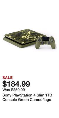 Game Stop Sony playstation 4 slim 1tb console green camouflage offer