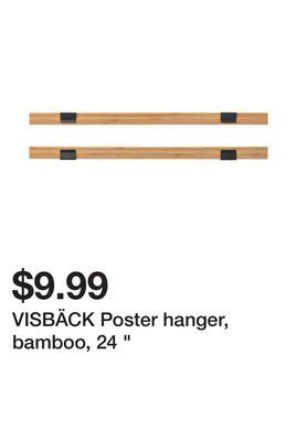 Ikea Visbäck poster hanger, bamboo, 24 offer