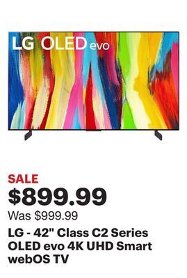 Best Buy Lg - 42 class c2 series oled evo 4k uhd smart webos tv offer