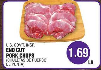 Carnicerias Jimenez U.s. Gov't. Insp. End Cut Pork Chops offer