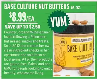 Central Market Base Culture Nut Butters 16 Oz offer