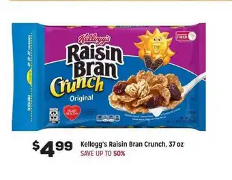 Grocery Outlet Kellogg's Raisin Bran Crunch, 37 Oz offer