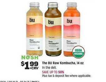 Grocery Outlet The BU Raw Kombucha, 14 Oz offer