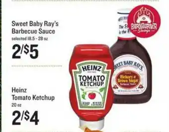Lowes Foods Sweet Baby Ray's Barbecue Sauce Heinz Tomato Ketchup offer