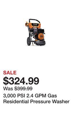 Tractor Supply Company 3,000 psi 2.4 gpm gas residential pressure washer offer