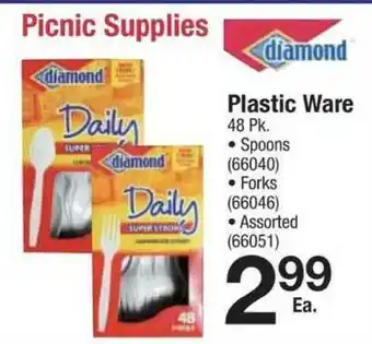 Ace Hardware Diamond Plastic Ware Spoons, Fork Or Assorted offer