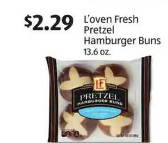 Aldi L'Oven Fresh Pretzel Hamburger Buns offer