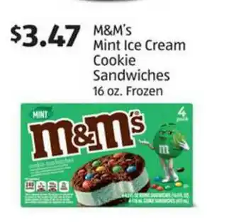 Aldi M&M's Mint Ice Cream Cookie Sandwiches offer