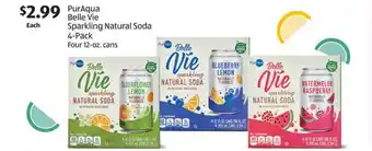 Aldi PurAqua Belle Vie Sparkling Natural Soda 4-Pack offer