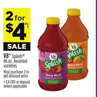 Dollar General V8® splash® offer