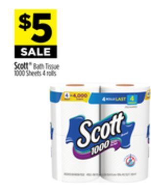 Dollar General Scott® bath tissue offer