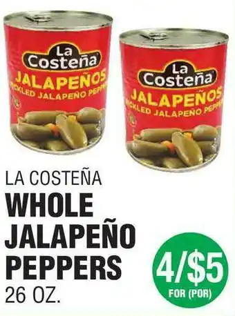 Carnicerias Jimenez La Costeña Whole Jalapeño Peppers offer