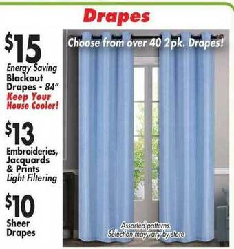 Ocean State Job Lot Blackout Drapes - 84 offer
