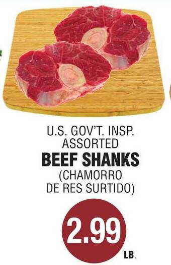 Carnicerias Jimenez U.s. Gov't. Insp. Assorted Beef Shanks offer