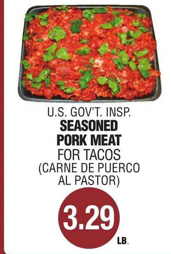 Carnicerias Jimenez U.s. Gov't. Insp. Seasoned Pork Meat offer