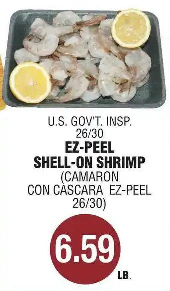 Carnicerias Jimenez U.s. Gov't. Insp. Ez-peel Shell-on Shrimp offer