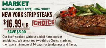 Central Market New York Strip Steaks offer