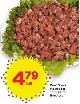 Foods Co Beef Steak Picado For Taco Meat Boneless offer