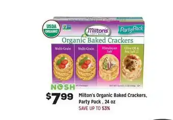 Grocery Outlet Milton's Organic Baked Crackers Party Pack, 24 Oz offer