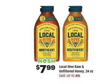 Grocery Outlet Local Hive Raw & Unfiltered Honey, 24 Oz offer