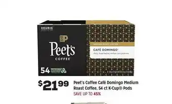 Grocery Outlet Peet's Coffee Café Domingo Medium Roast Coffee, 54 Ct K-Cup® Pods offer
