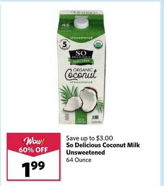 Grocery Outlet So Delicious Coconut Milk Unsweetened offer