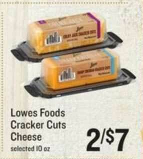 Lowes Foods Lowes Foods Cracker Cuts Cheese offer
