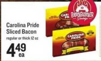Lowes Foods Carolina Pride Sliced Bacon offer