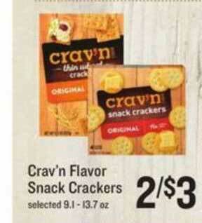 Lowes Foods Crav'n Flavor Snack Crackers offer