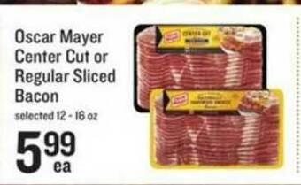 Lowes Foods Oscar Mayer Center Cut Or Regular Sliced Bacon offer