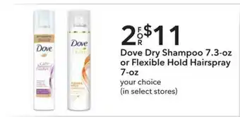 Publix Dove Dry Shampoo 7.3-Oz Or Flexible Hold Hairspray 7-Oz offer