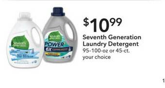 Publix Seventh Generation Laundry Detergent offer