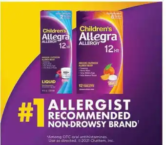 Publix Children's Allegra Allergy 12 Hr offer