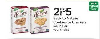 Publix Back To Nature Cookies Or Crackers offer