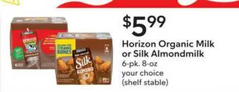 Publix Horizon Organic Milk Or Silk Almondmilk offer
