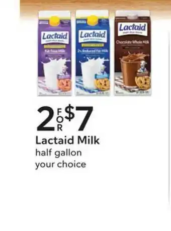 Publix Lactaid Milk Half Gallon offer