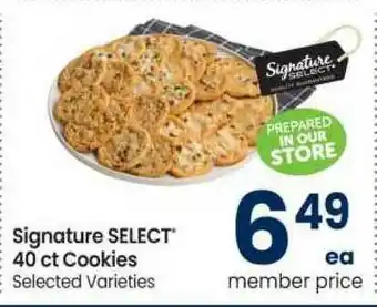 Safeway Signature Select 40 Ct Cookies offer