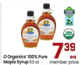 Safeway O Organics 100% Pure Maple Syrup offer