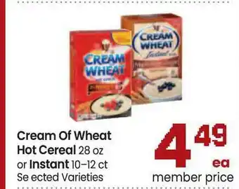Safeway Cream Of Wheat Hot Cereal Or Instant offer