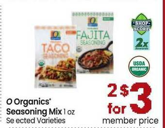 Safeway O Organics Seasoning Mix offer
